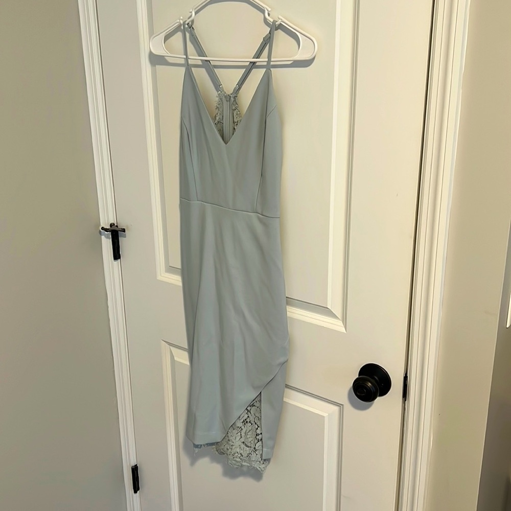 Light blue dress with lace